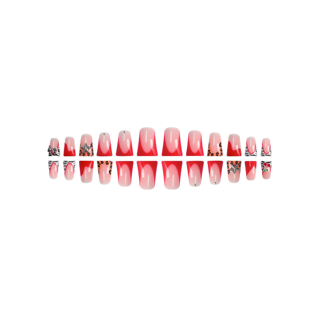 Artistic Press-On Nail Set with Unique Accents Stornfield
