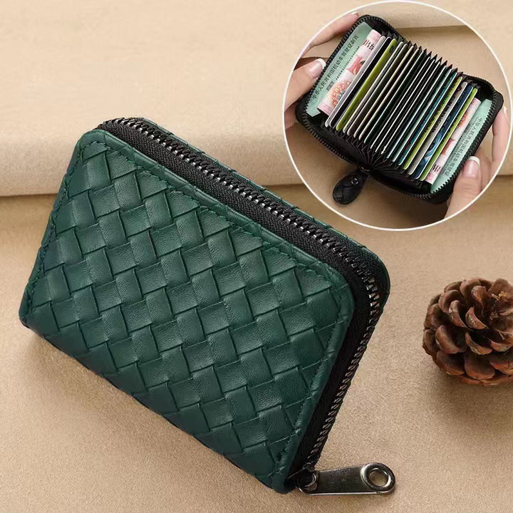 Compact Woven Zippered Card Holder Stornfield
