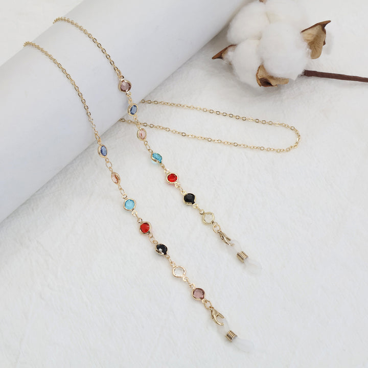 Multicolor Gemstone Eyewear Chain Stornfield