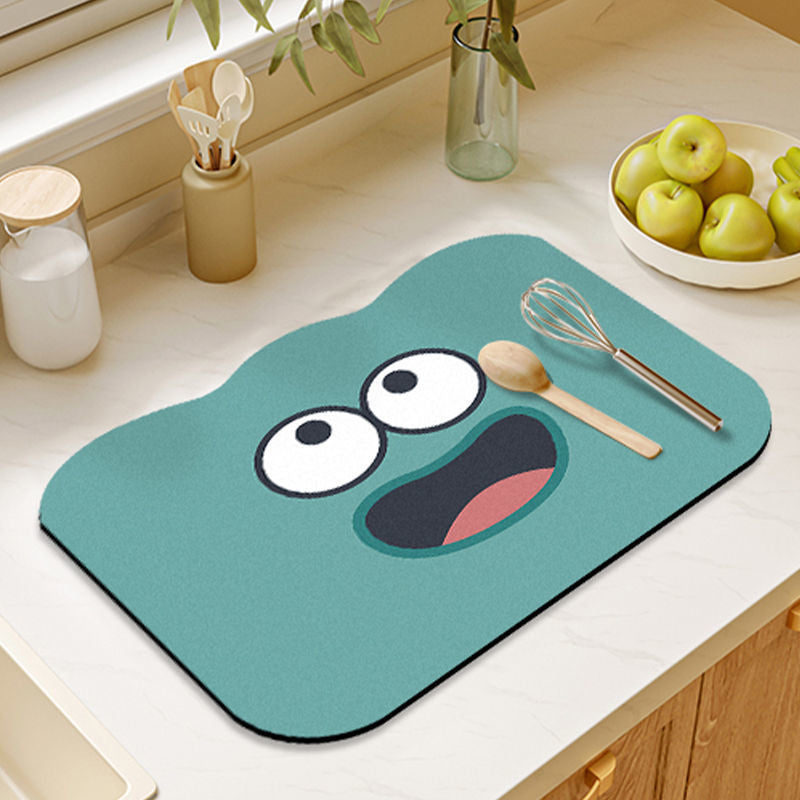 Cartoon-Themed Kitchen Mat