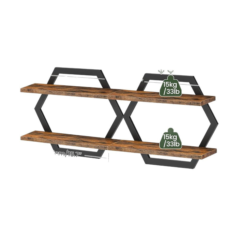 Wall shelf with modern honeycomb design Stornfield