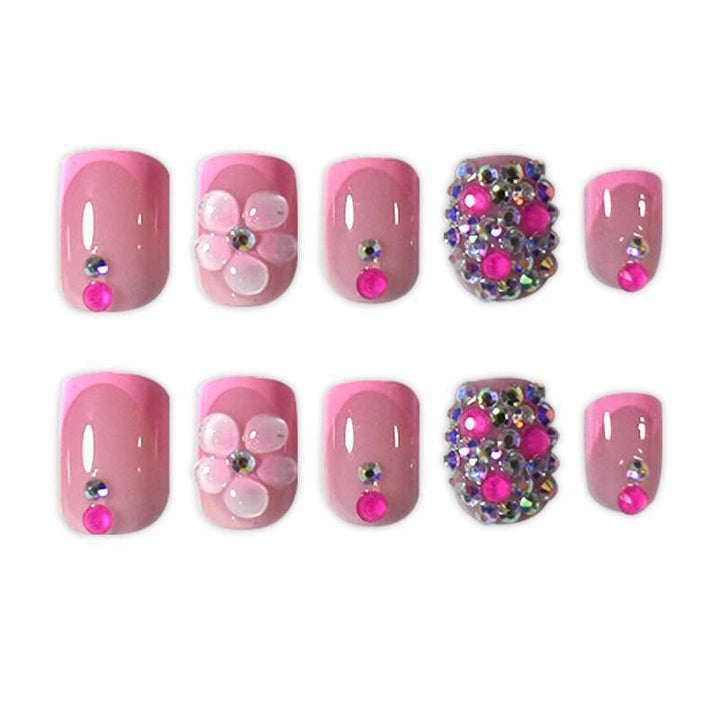 Decorative 3D Floral Press-On Nail Art Stornfield