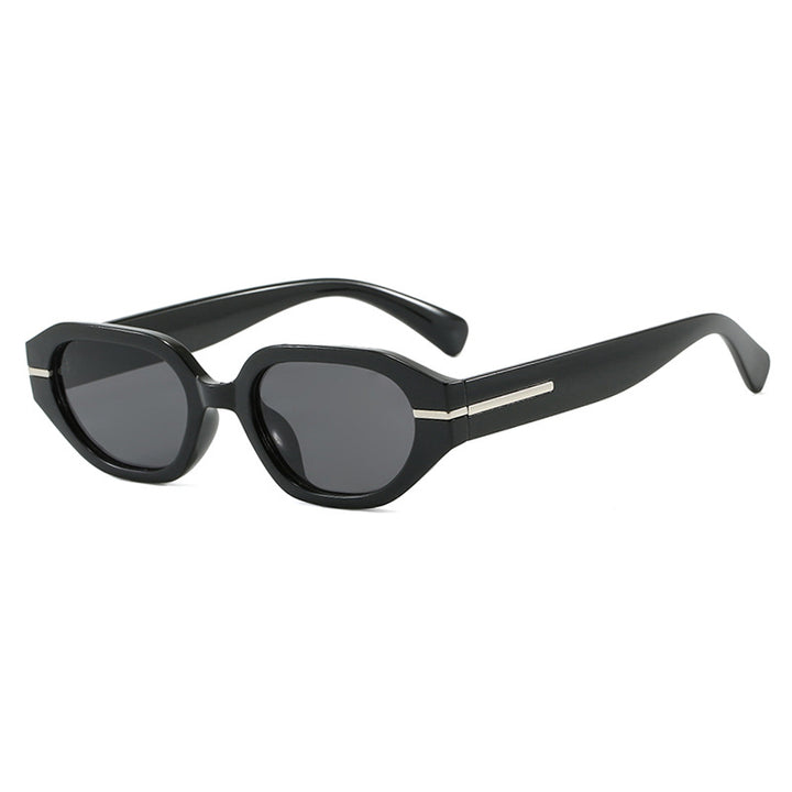 Women's stylish geometric sunglasses with mirrored lenses and unique frame Stornfield