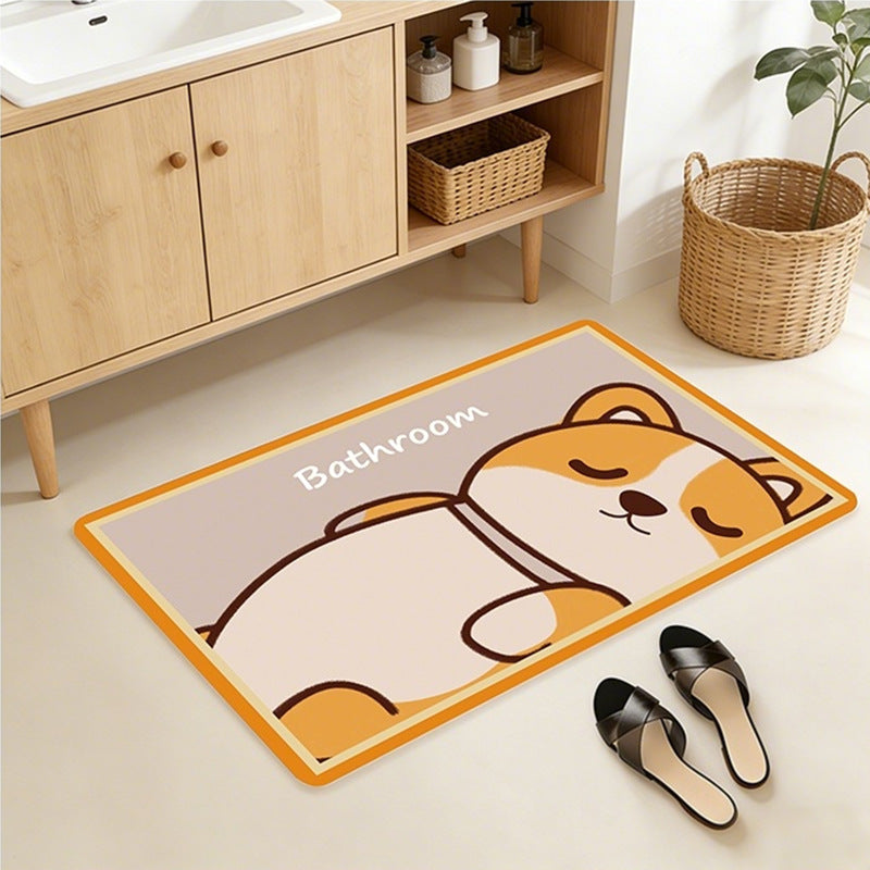 Playful Citrus-Themed Bath Mat Stornfield