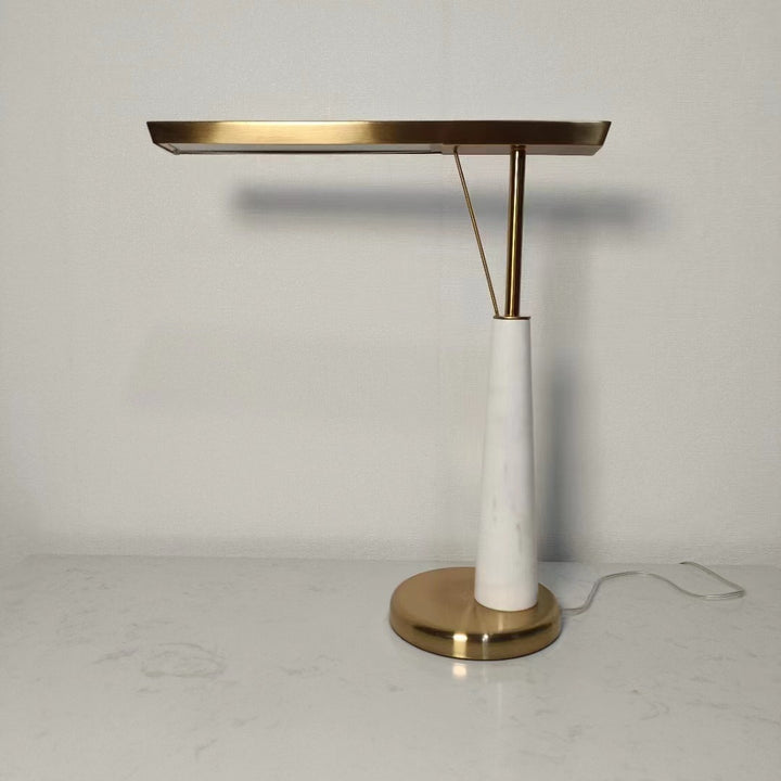 Modern Marble and Brass Table Lamp