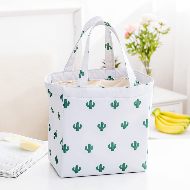 Insulated Tropical Print Lunch Bag