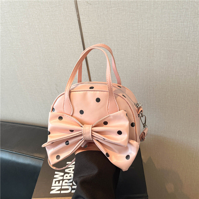 Bow-Embellished Handheld Purse
