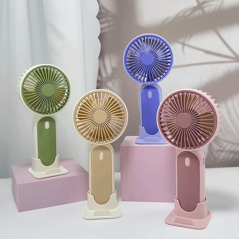 Women's Portable Hand Fan with Flexible Tilt Function and USB Charger Stornfield