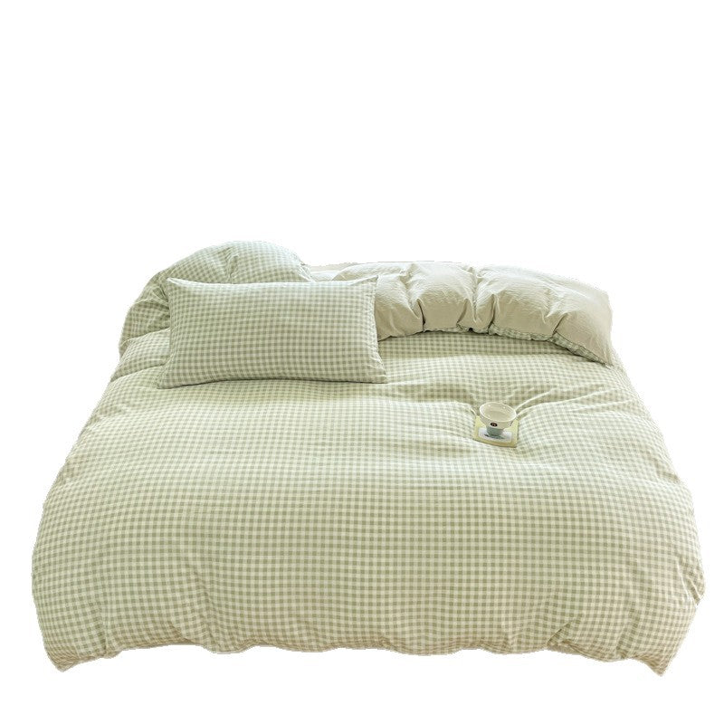 Cozy Checkered Duvet Cover Set