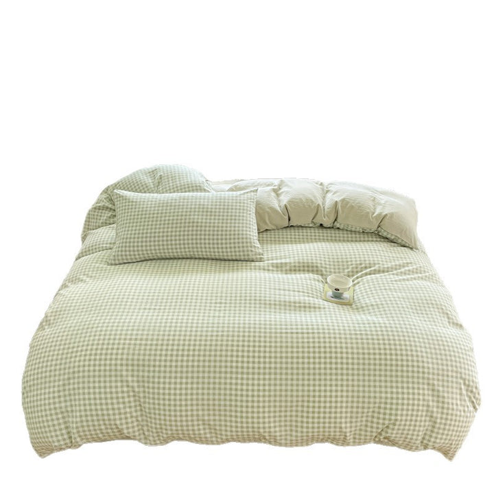 Cozy Checkered Duvet Cover Set