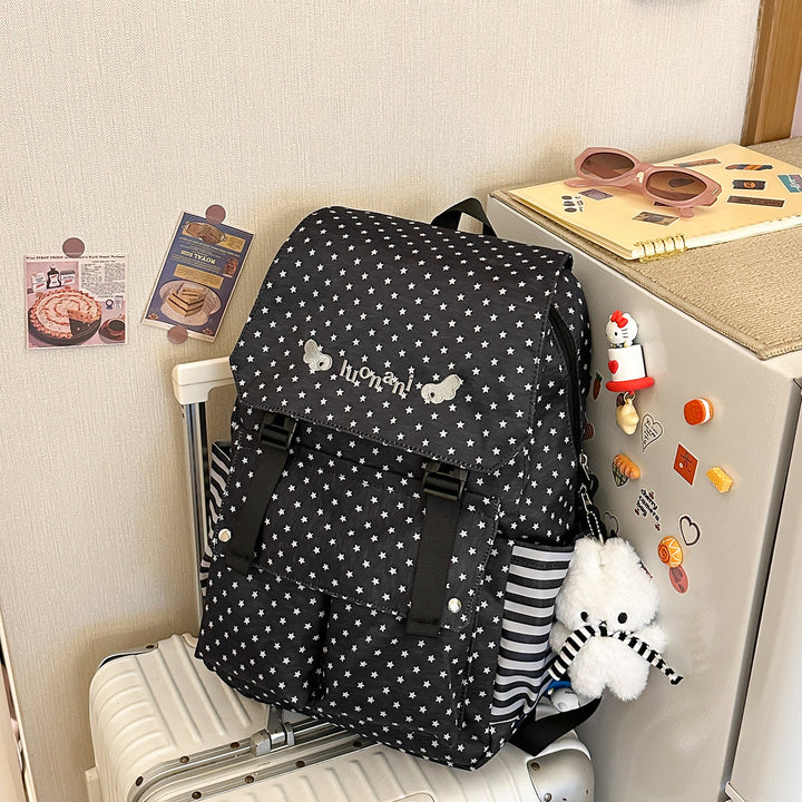 Charming Star-Embellished Casual Backpack Stornfield