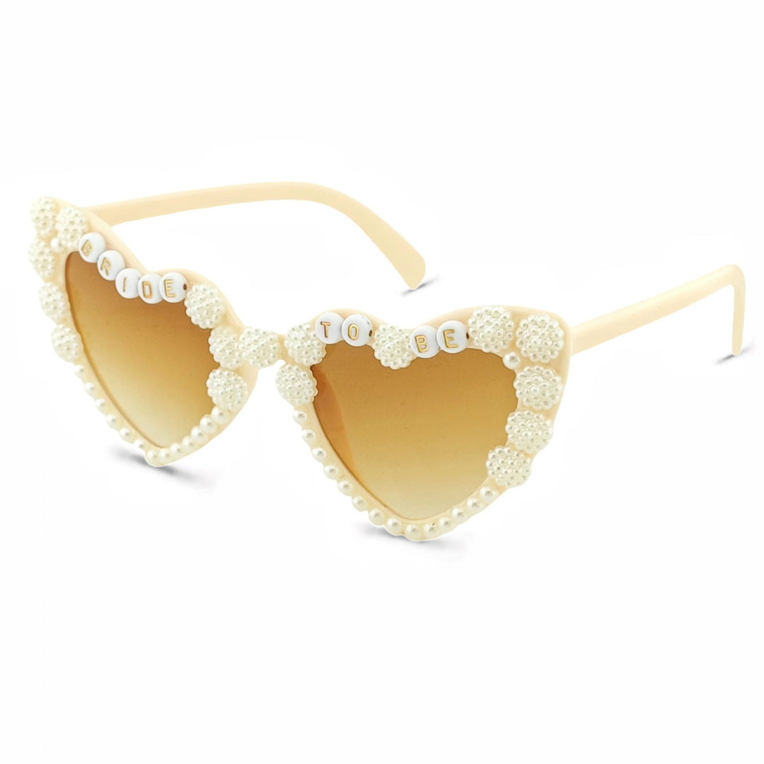 Heart-Shaped Bridal Sunglasses with Pearl Accents Stornfield