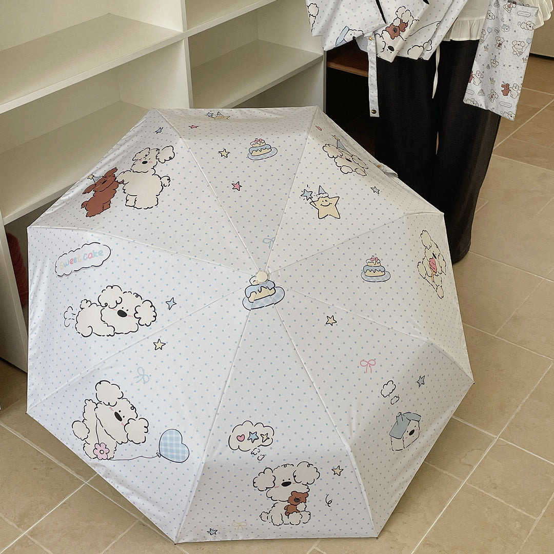 Women's Folding Umbrella with Playful Animal Design Stornfield