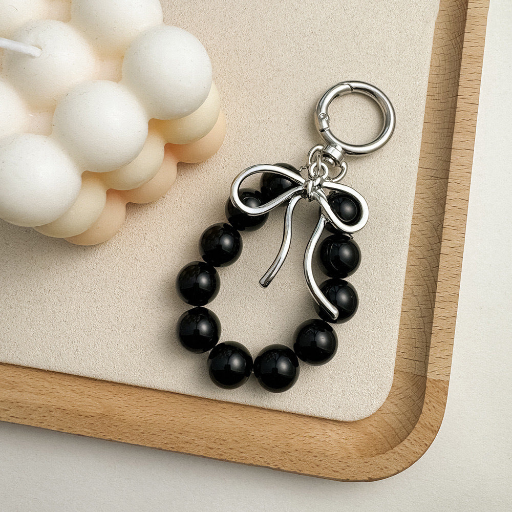 Charming Bow and Bead Keychain Stornfield