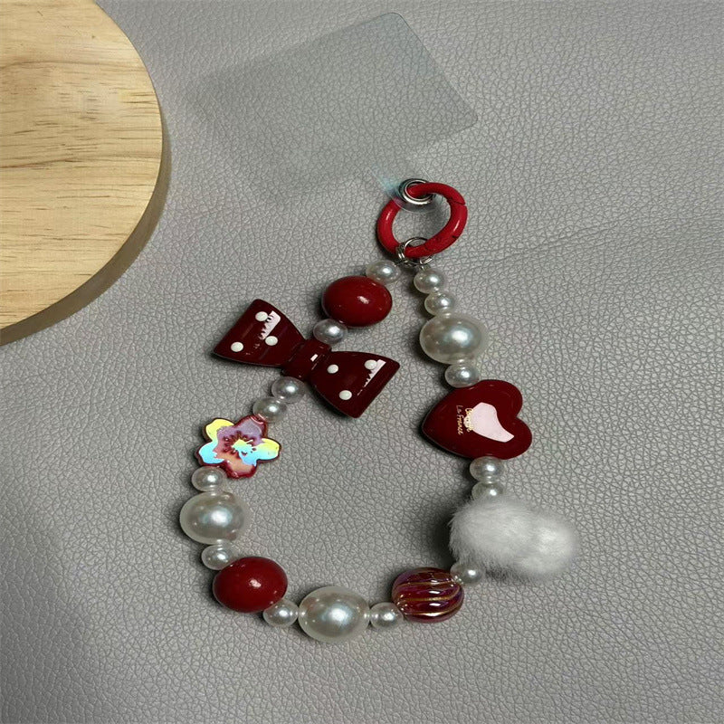 Whimsical Bow and Heart Keychain Stornfield