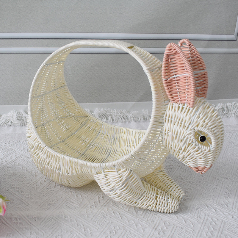 Artistic Rabbit-Shaped Woven Storage Basket Stornfield