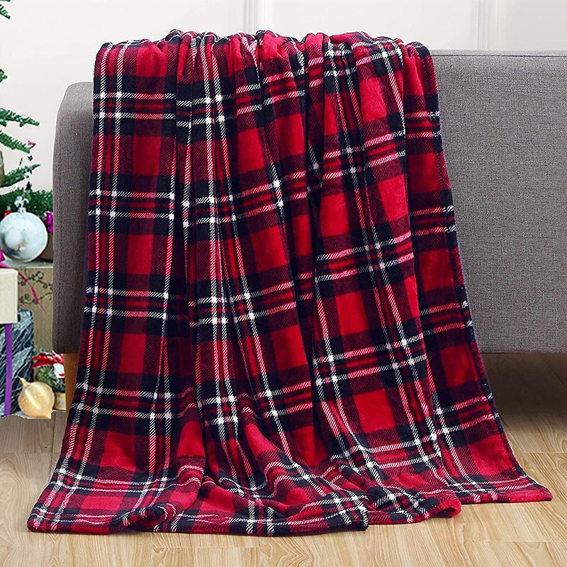 Festive Holiday-Themed Plush Throw Blanket