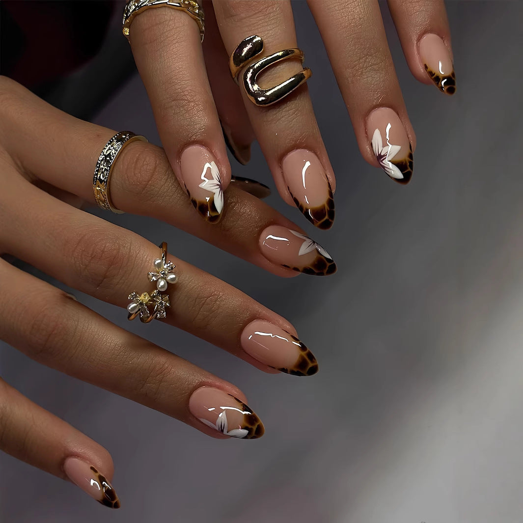 Exquisite Floral Design Stiletto Nails Stornfield