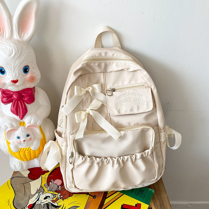 Stylish Bow-Embellished Backpack Stornfield