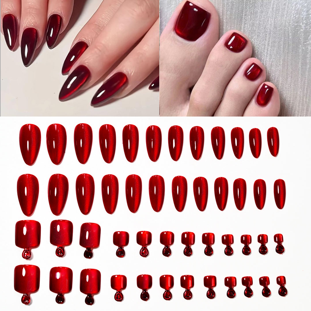 Premium Glossy Press-On Nail Tips Set Stornfield