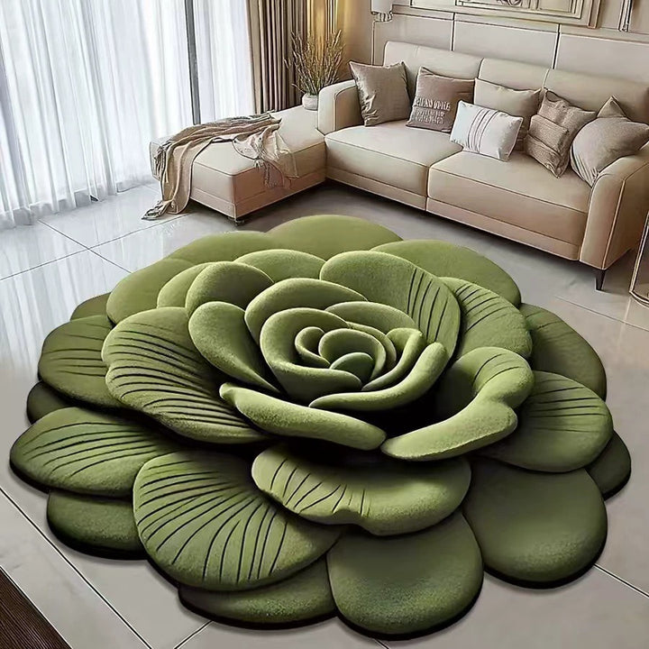 Floral Shaped Area Rug