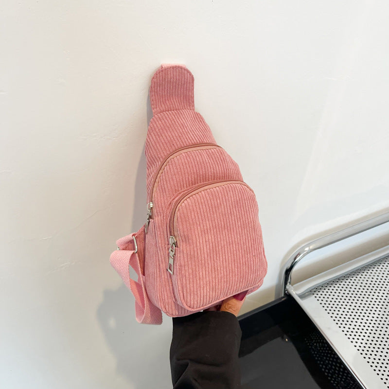 WoMulti-Compartment Corduroy Sling Bag Stornfield