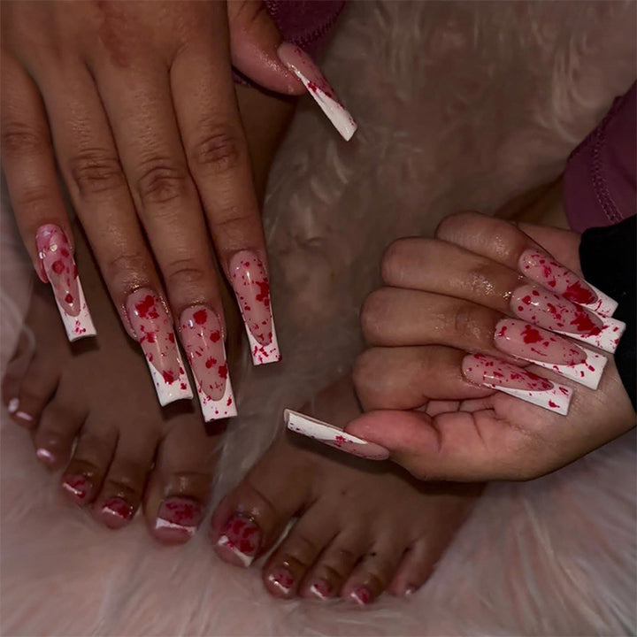 Artistic Marble Design Press-On Nail Set Stornfield
