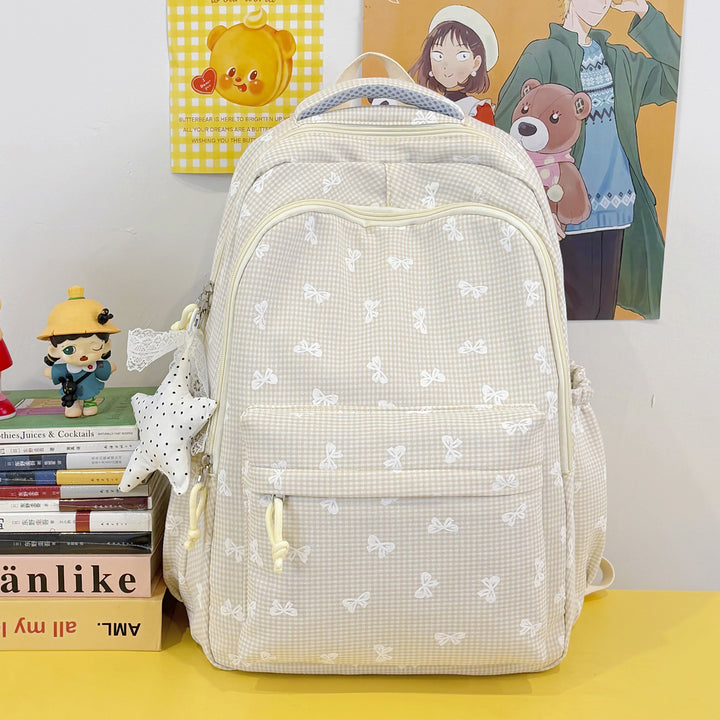 Cute Bow-Embellished Casual Backpack Stornfield