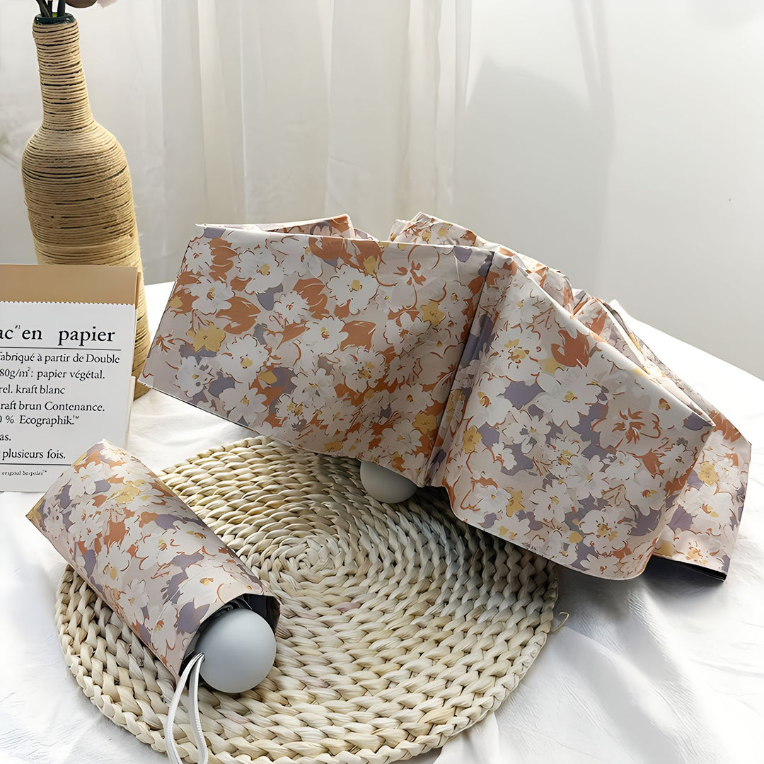 Ladies Folding Umbrella with Elegant Floral Pattern Stornfield