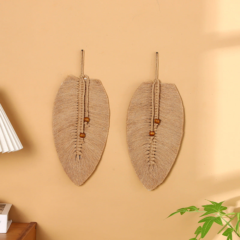 Leaf-Shaped Macrame Wall Art Stornfield