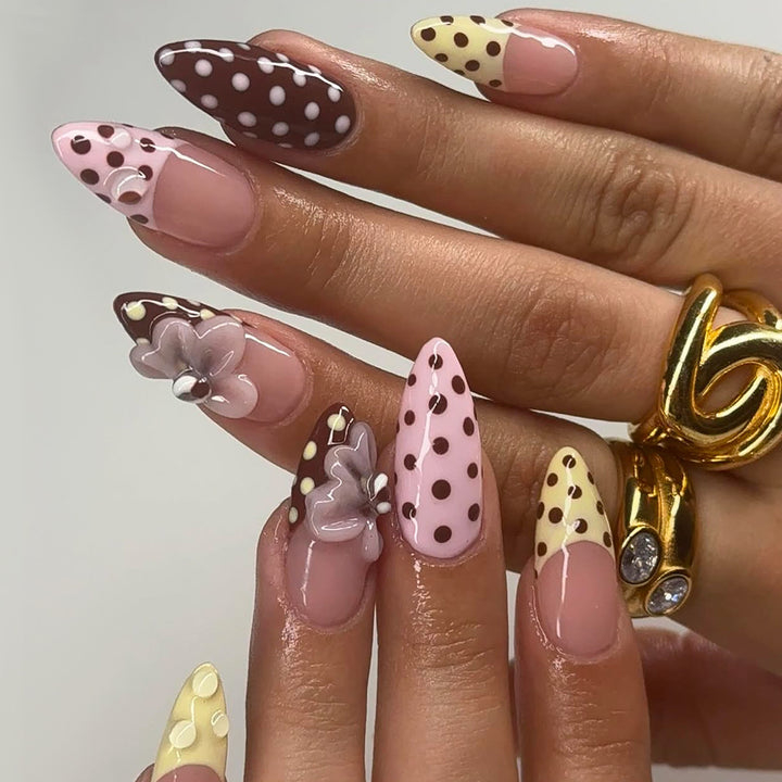 Creative Floral 3D Press-On Nails Stornfield