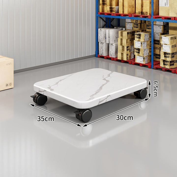 Low-Profile Rolling Plant & Furniture Base with Locking Swivel Casters