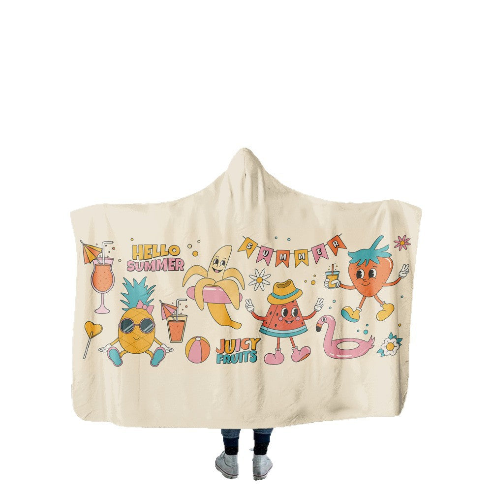 Summer-Themed Fun Fleece Blanket