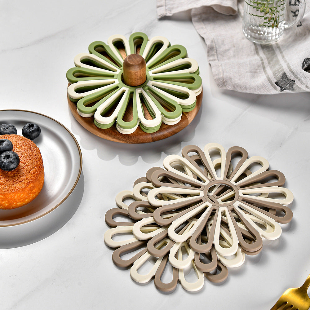 Elegant Silicone Coasters in Floral Design Stornfield