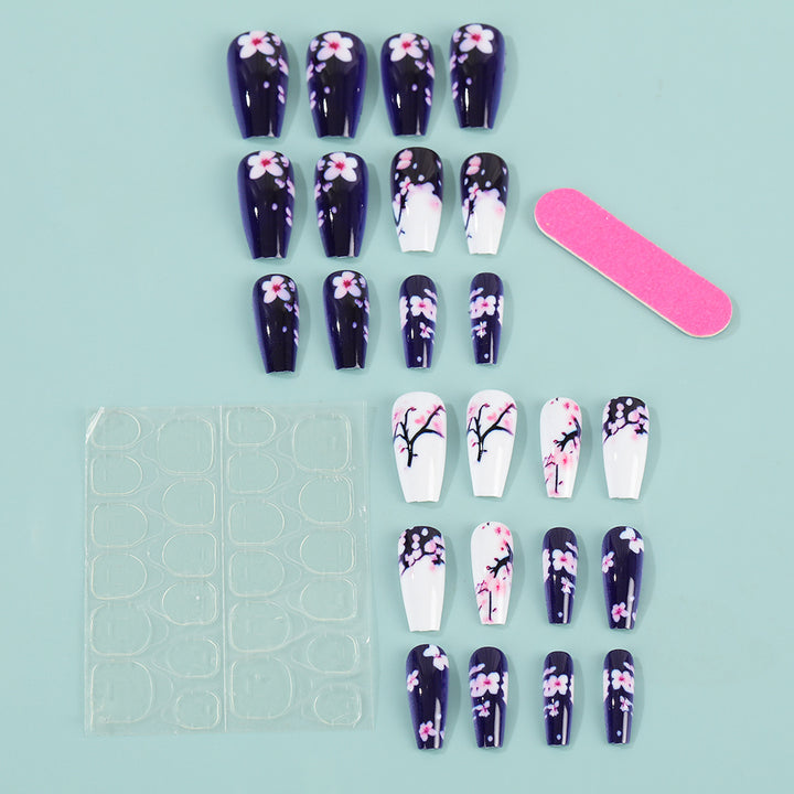 Artificial Nail Set with Floral Accents Stornfield
