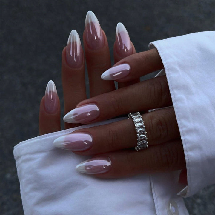 Elegant Stiletto Press-On Nails with Ombre Design Stornfield
