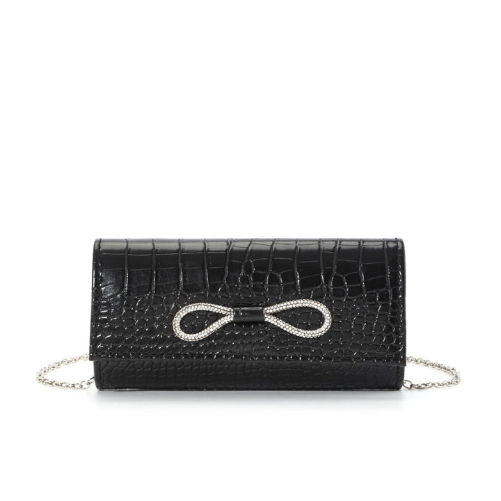 Crocodile-Embossed Evening Clutch