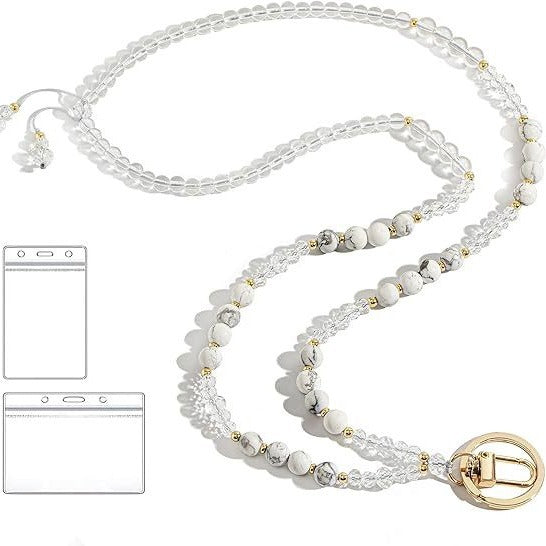 Beaded Lanyard with Retractable ID Holder Stornfield