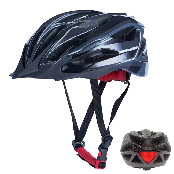 Bicycle helmet with LED rear light and optimal ventilation Stornfield