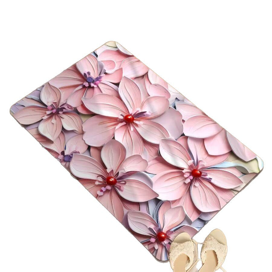 Decorative 3D Floral Bath Mat
