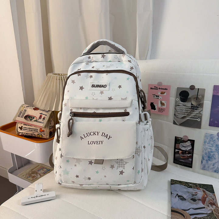 Multi-Pocket Backpack with Plush Charm Stornfield