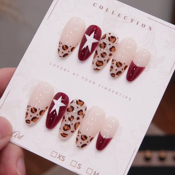 Luxury Leopard Print Press-On Nail Set