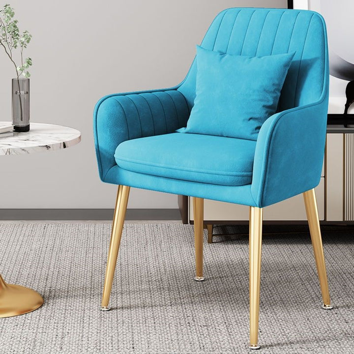 Modern Accent Chair with Gold Legs Stornfield