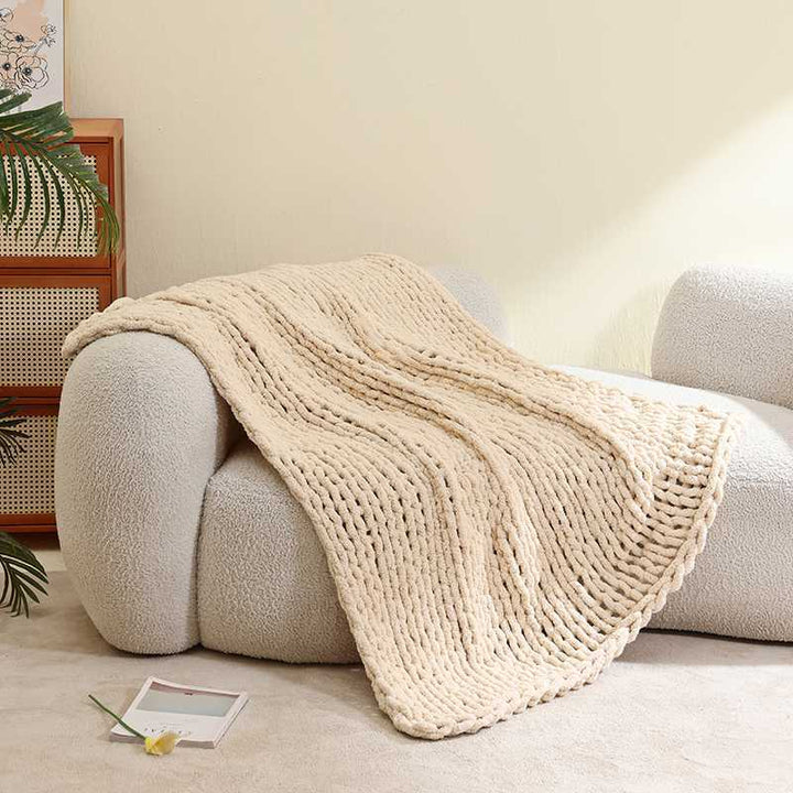 Cozy Knit Throw Blanket