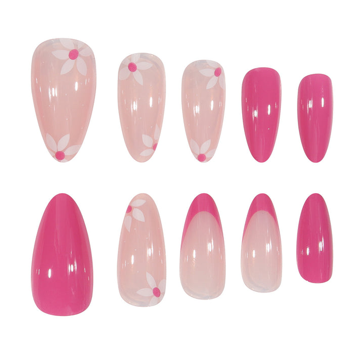 Floral-Patterned Stiletto Press-On Nails Stornfield