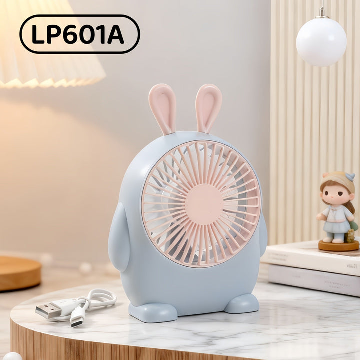 Ladies Portable Mini Table Fan with Cute Character Design Stornfield
