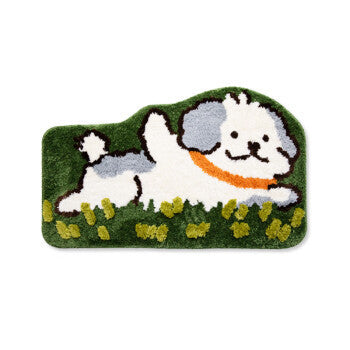Playful Dog-Themed Floor Mat