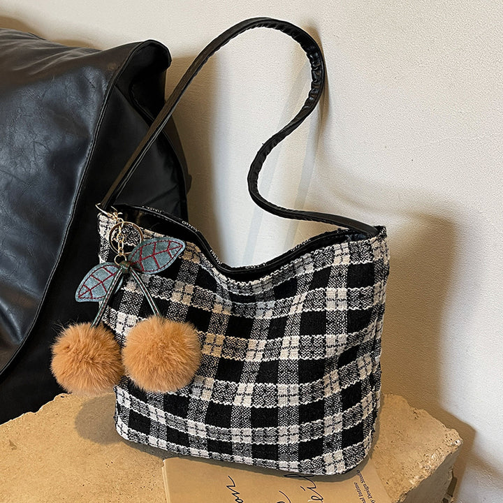 Classic Checkered Shoulder Bag