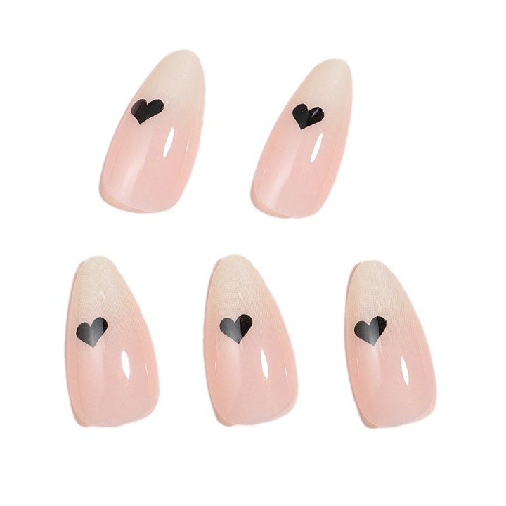 Heart-Accent Artistic Press-On Nails Stornfield