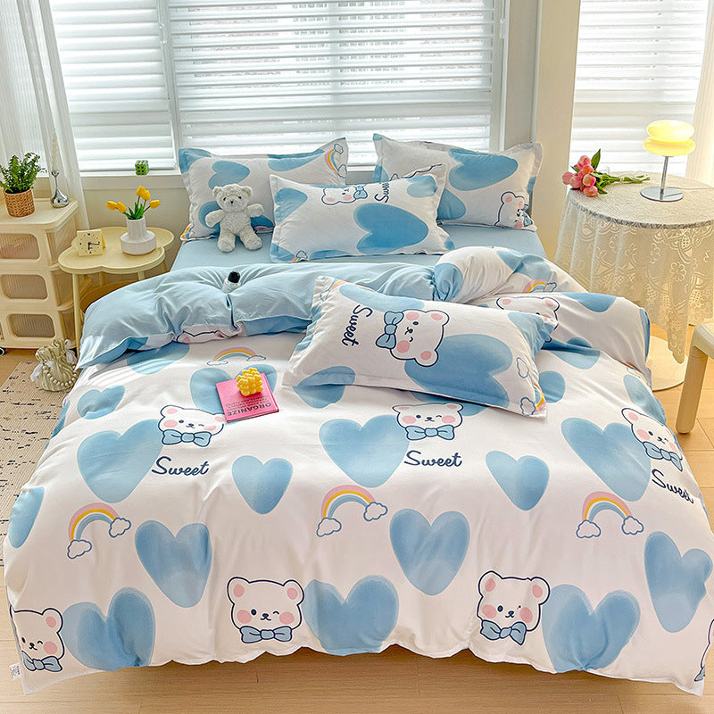 Floral Patterned Reversible Duvet Cover Set